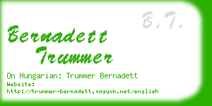 bernadett trummer business card